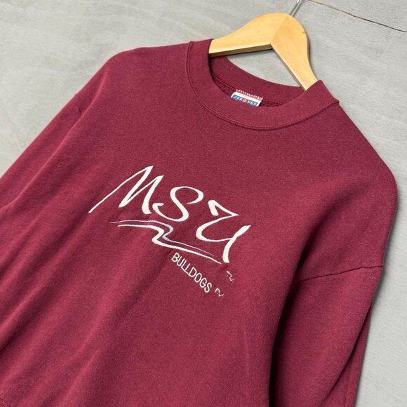 Vintage Cursive Script Mississippi State Bulldogs Sweatshirt Medium - Picture 2 of 4